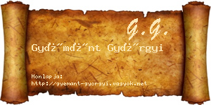 Gyémánt Györgyi névjegykártya