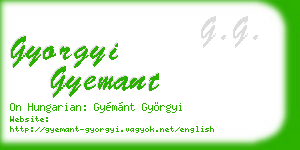 gyorgyi gyemant business card